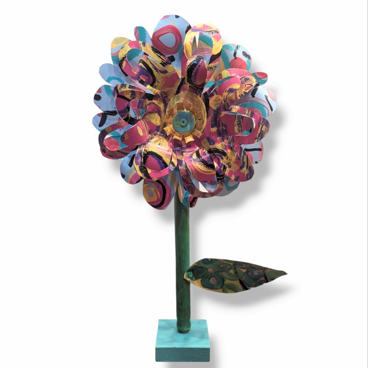 Metal Flower Wood County Society Art From The Heart Shop